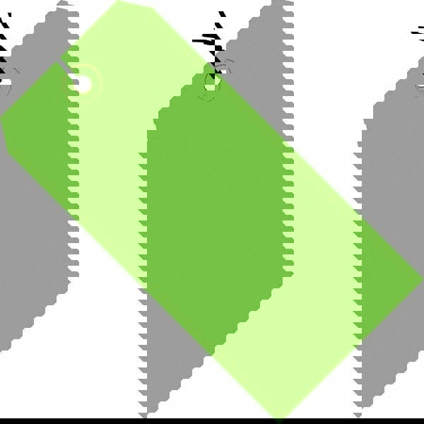 Blank Tag: 6-1/4'' High, Green, Synthetic Paper